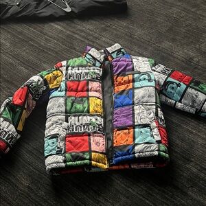 Colorful Graphic Puffer Jacket